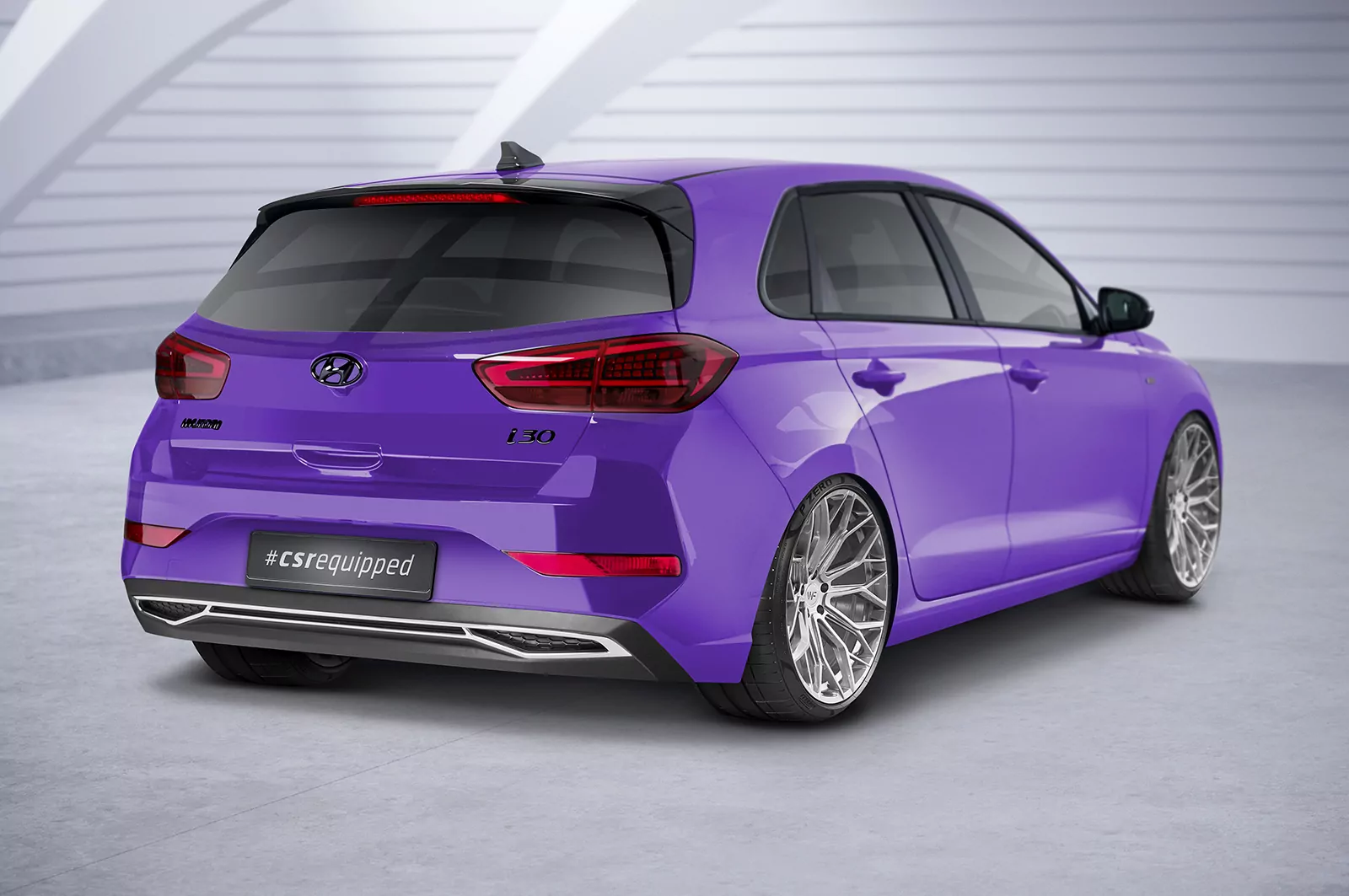 Heckflügel mit ABE für Hyundai I30 PD HF656 Strukturiert (schwarz matt)