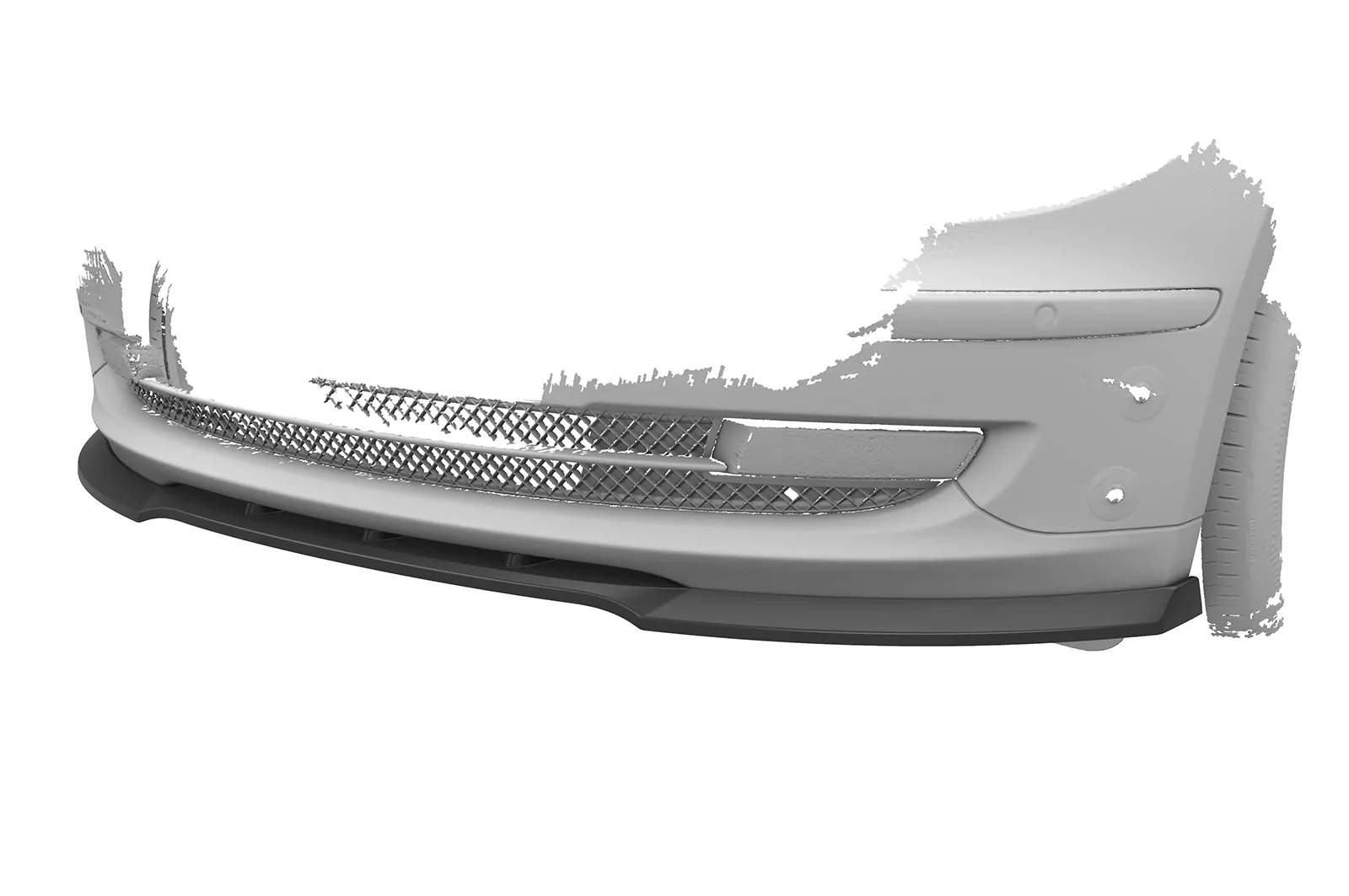 Cup-Spoilerlippe mit ABE für BMW 1er E81 / E87 CSL841 Schwarz Strukturiert