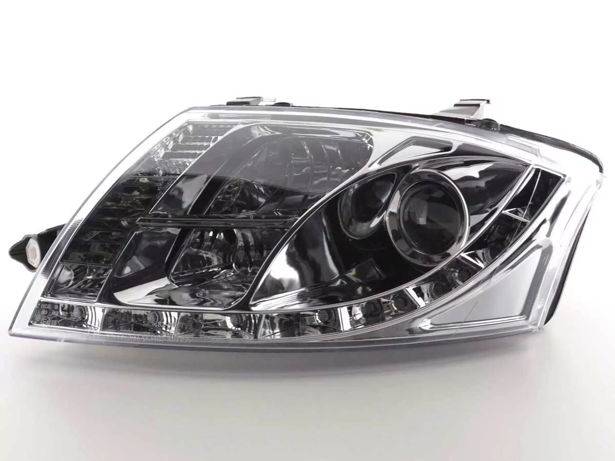 Scheinwerfer Set Daylight LED Tagfahrlicht Audi TT Typ 8N Bj. 99-05 chrom