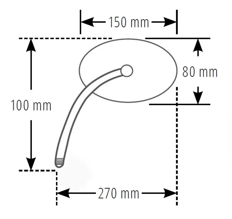 SHIN YO Spiegel Schwarz Honda Style, Links (1Stck.)