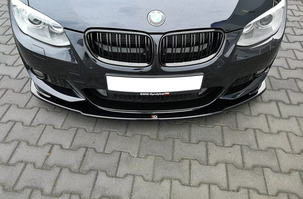 Front Ansatz Passend Für V.1 Passend Für BMW 3er E92 M Paket FL Schwarz Hochglanz Schwarz Hochglanz
