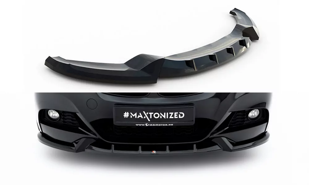 Front Ansatz V.1 Für BMW 3er GT M-Paket F34 Schwarz Hochglanz