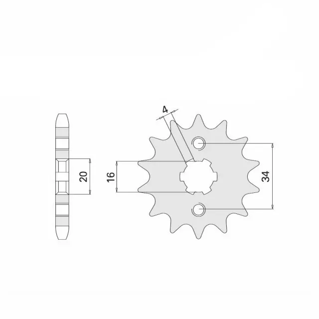 Ritzel 13 Zähne Teilung 428