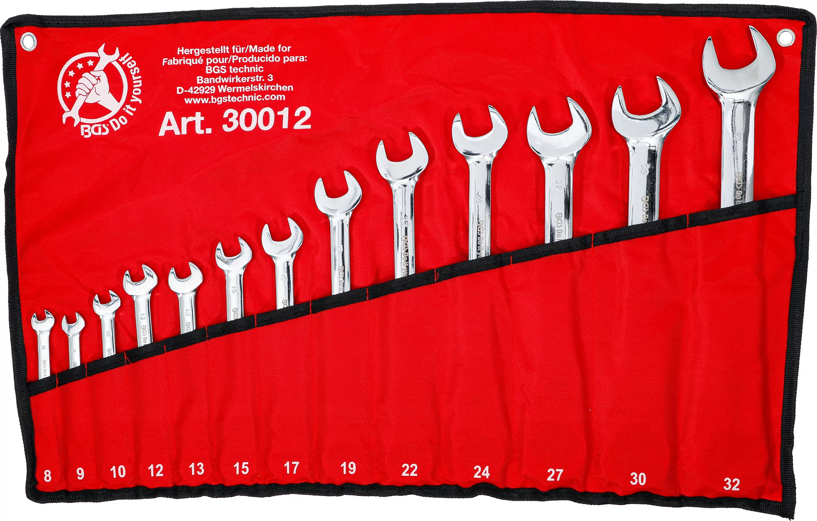 Ratschenring-Maulschlüssel-Satz | flexible Köpfe | SW 8 - 32 mm | 13-tlg.