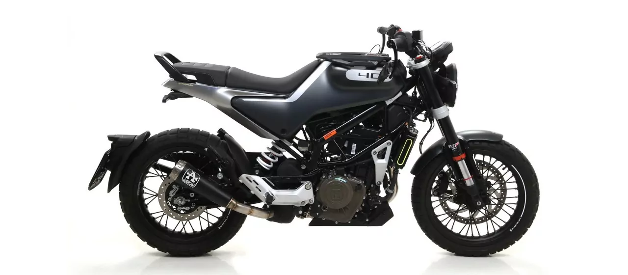 Arrow Pro-Race Edelstahl Schwarz Husqvarna Svartpilen / Vitpilen 401 20-