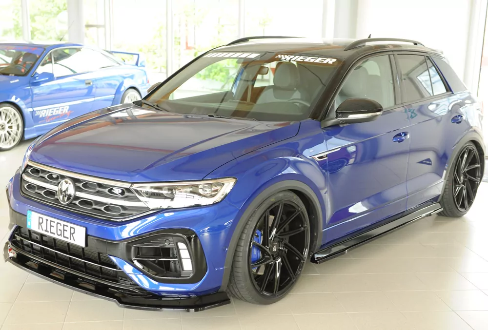 Rieger Seitenschweller links ansatz glanz schwarz für VW T-Roc R (A1) 5-tür. 01.22- (ab Facelift)