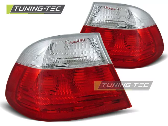 Tail Lights Red White Fits Bmw E46 04.99-03.03 Coupe