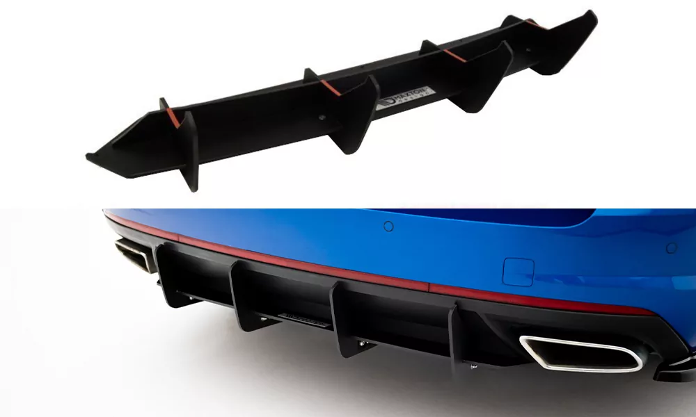 Diffusor Heck Ansatz Passend Für Heckschürze Passend Für SKODA OCTAVIA III RS PREFACE/FACELIFT