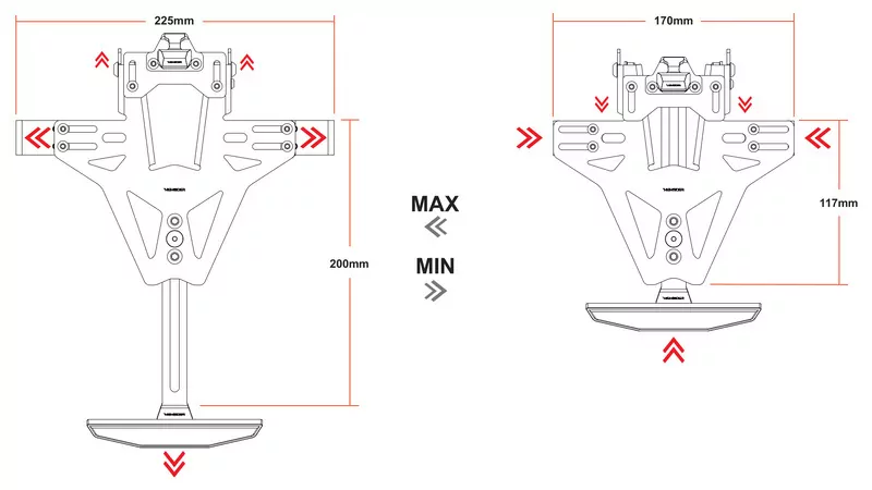 HIGHSIDER AKRON-RS PRO für Kawasaki ER-6 n / f, inkl. Kennzeichenbeleuchtung
