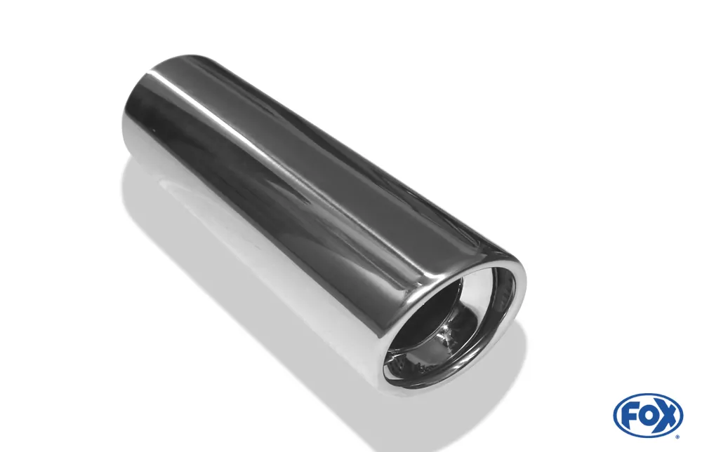 Anschweißendrohr Typ 17  Ø 90 mm / Länge: 300 mm - rund / eingerollt / 15° abgeschrägt / mit Absorber