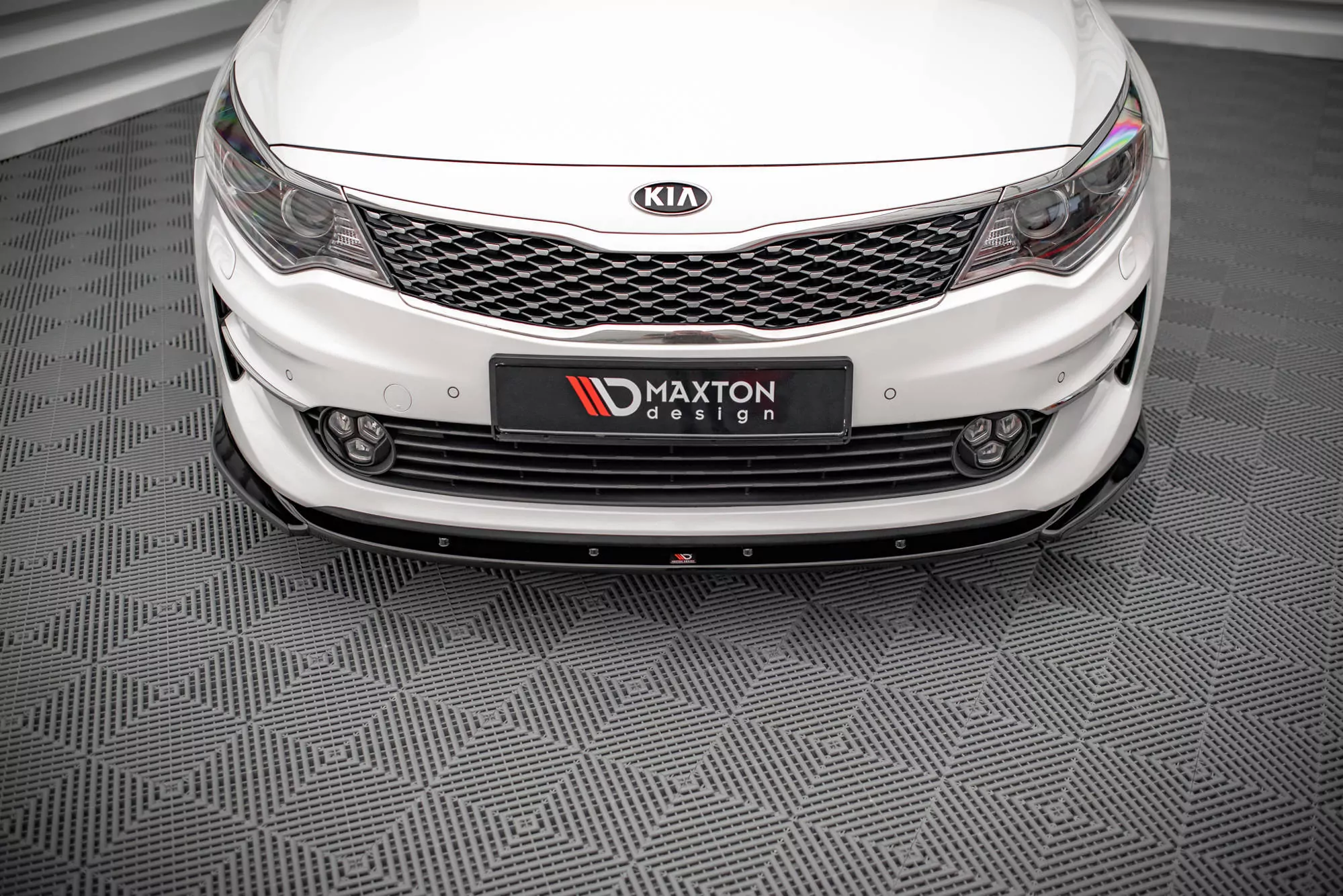 Front Ansatz V.2 Für Kia Optima Mk4 Schwarz Hochglanz