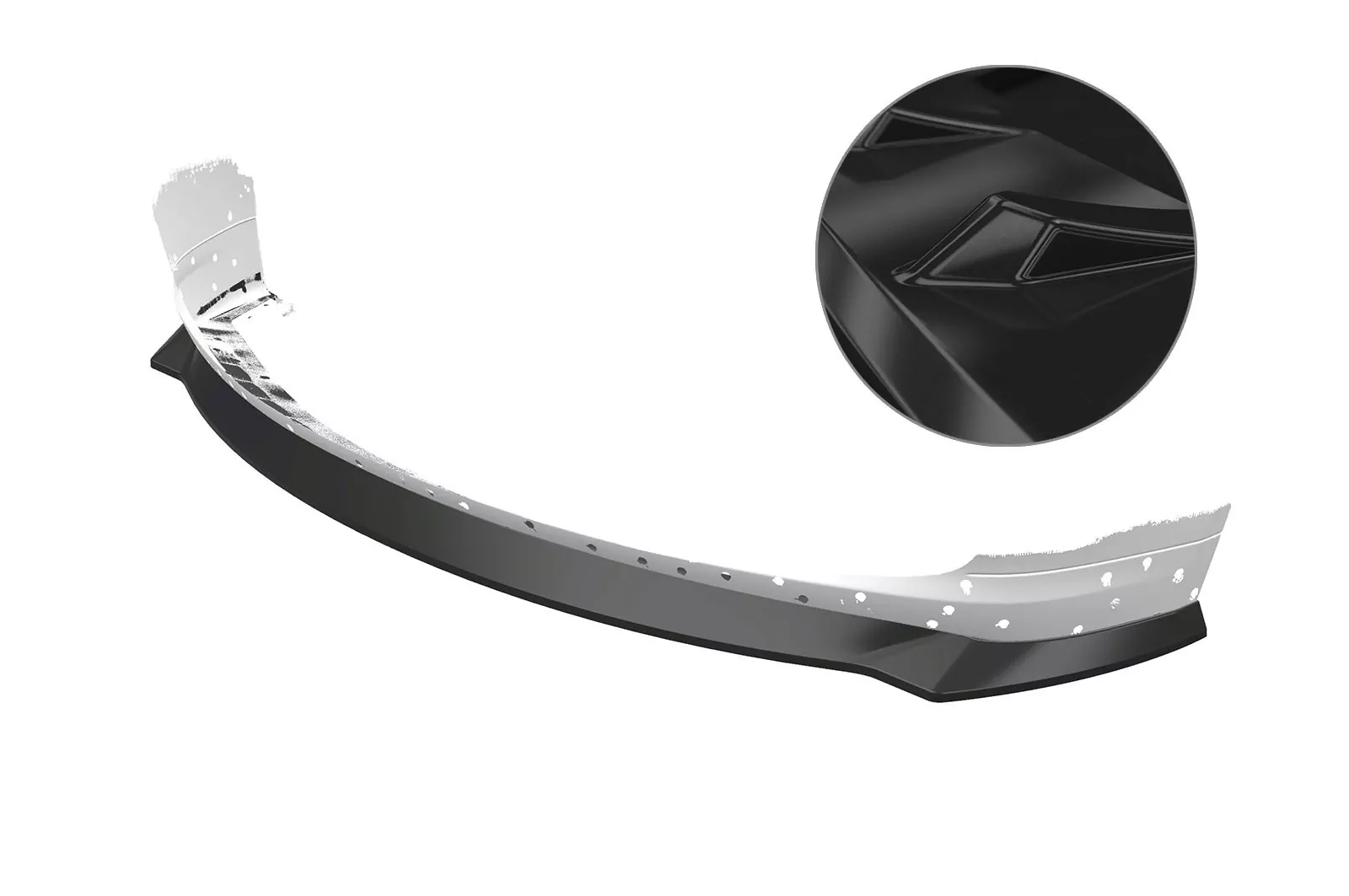 Cup-Spoilerlippe mit ABE für BMW 5er E60 / E61 Facelift Glossy (schwarz hochglanz)