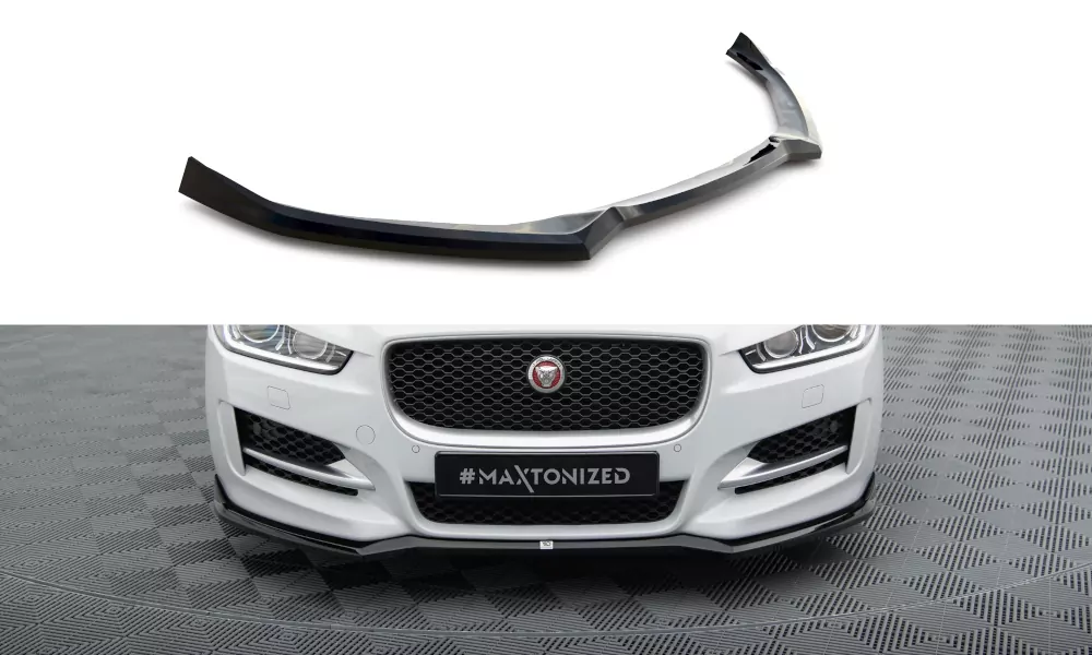 Front Ansatz V.1 Für Jaguar XE R-Sport X760 Schwarz Hochglanz