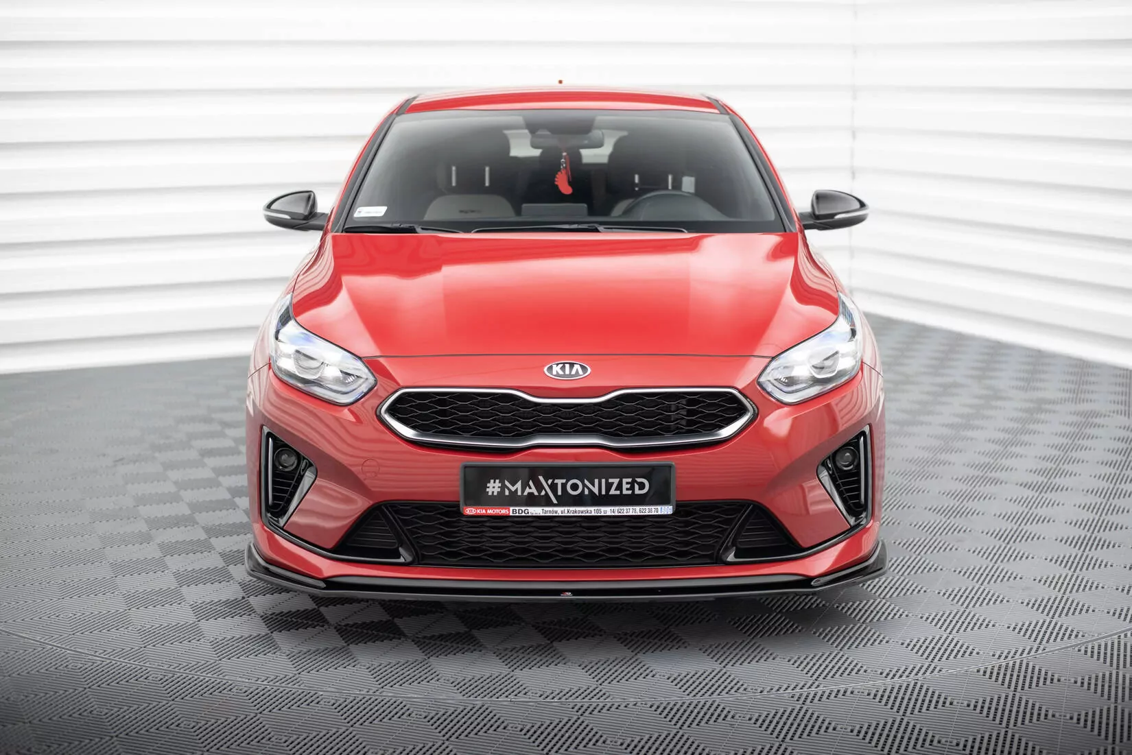 Front Ansatz Passend Für V.3 Passend Für Kia ProCeed GT Mk 3 Schwarz Hochglanz Schwarz Hochglanz