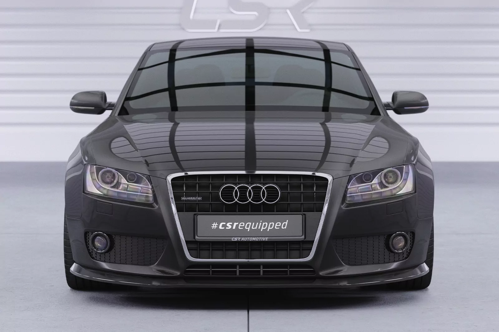 Cup-Spoilerlippe mit ABE für Audi A5 8T CSL378 Strukturiert (schwarz matt)