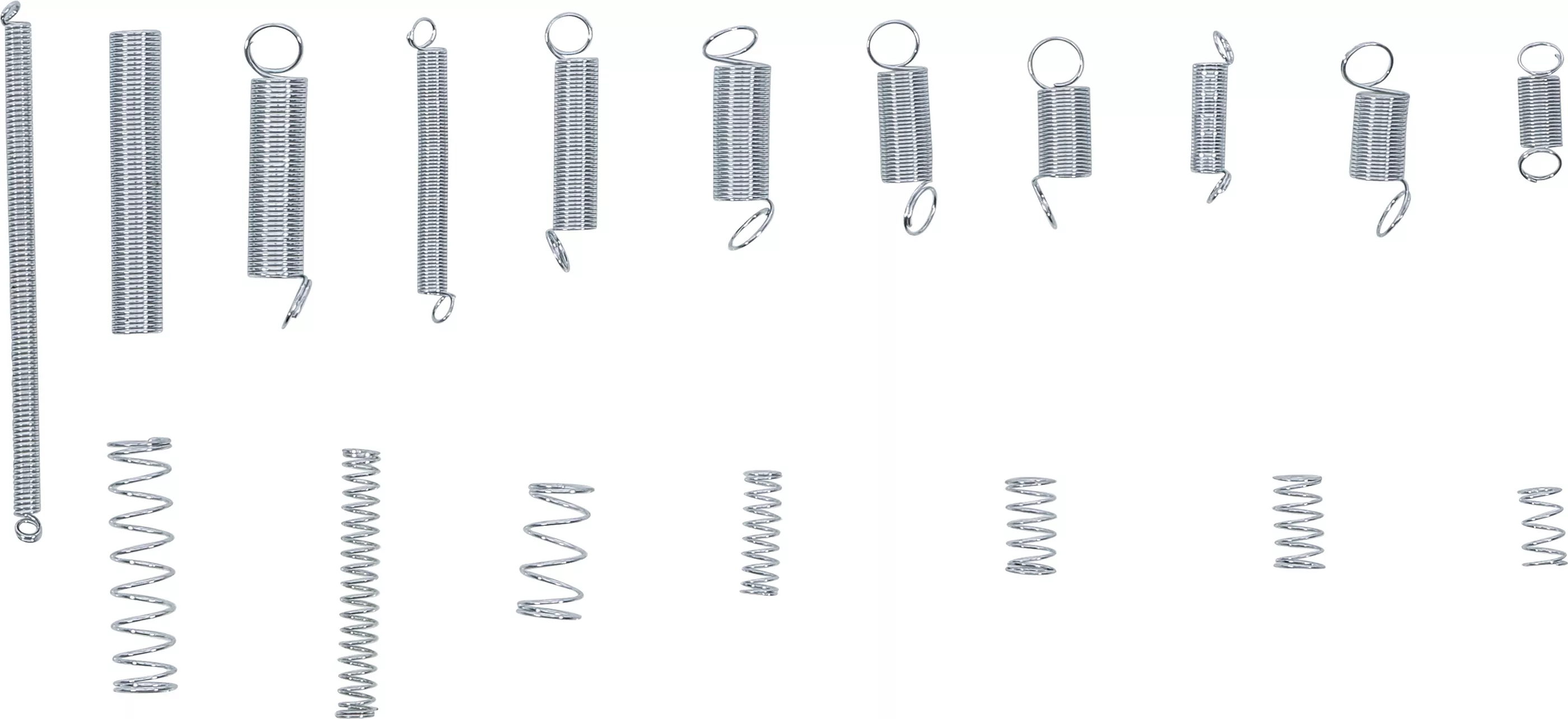 Federn-Sortiment | Zug- und Druckfedern | 200-tlg.