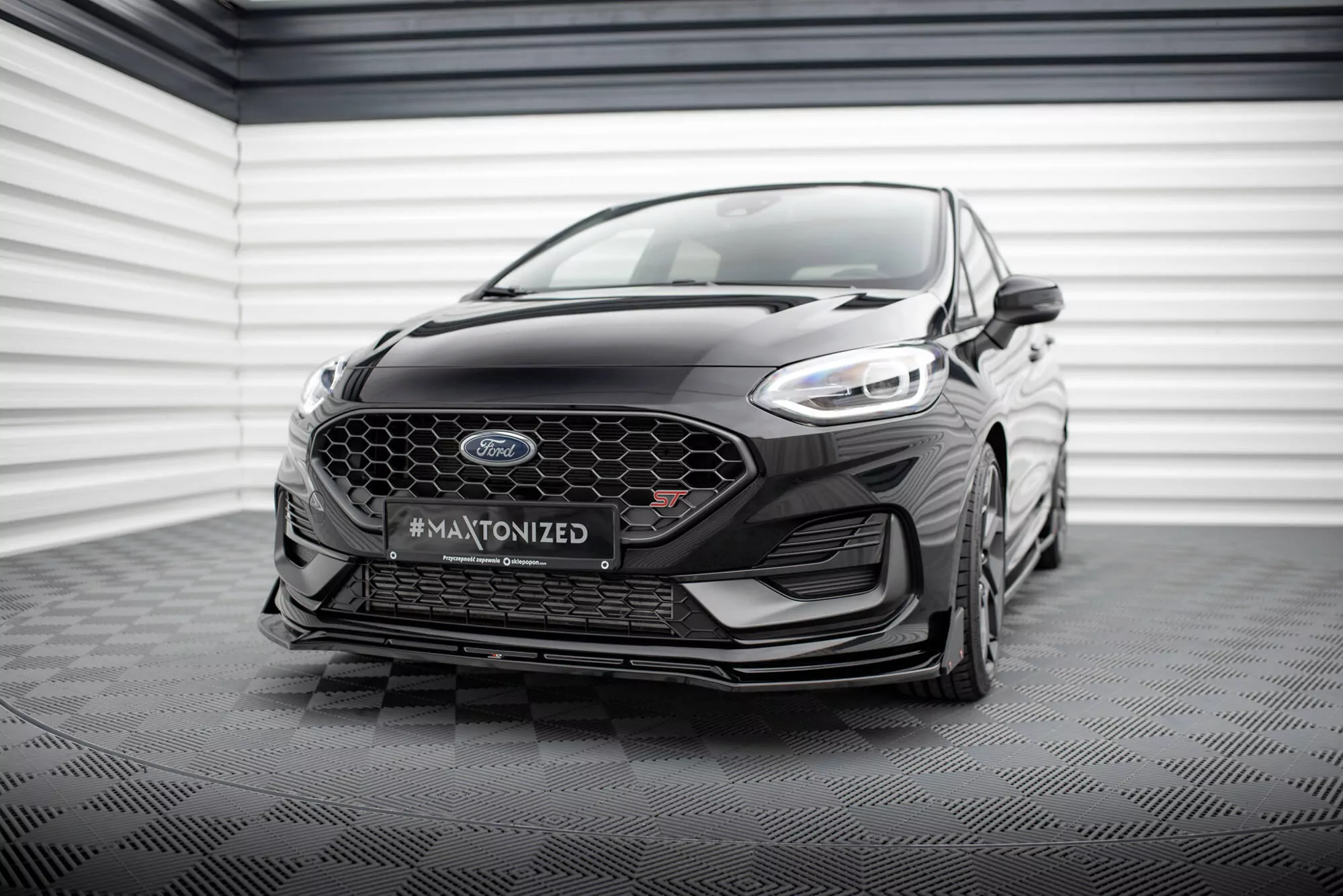 Front Ansatz V.4 +Flaps Für Ford Fiesta ST / ST-Line Mk8 Facelift
