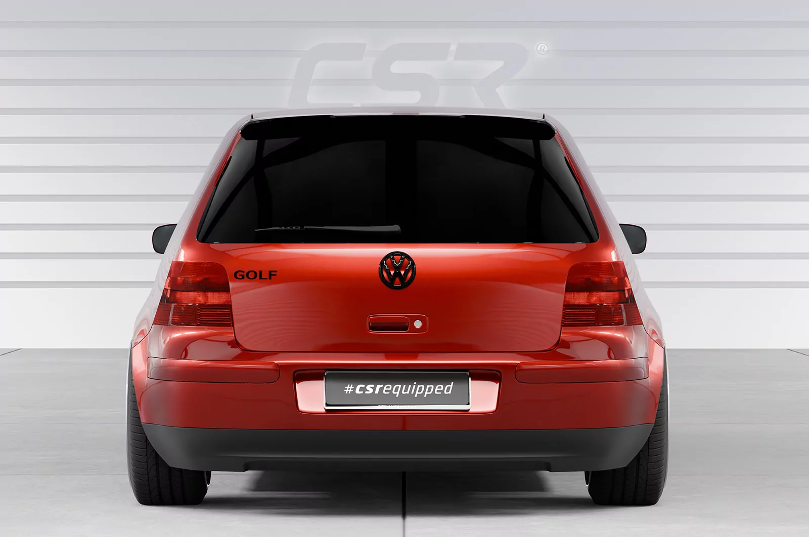 Heckflügel mit ABE für VW Golf 4 (Typ 1J) HF692 Strukturiert (schwarz matt)