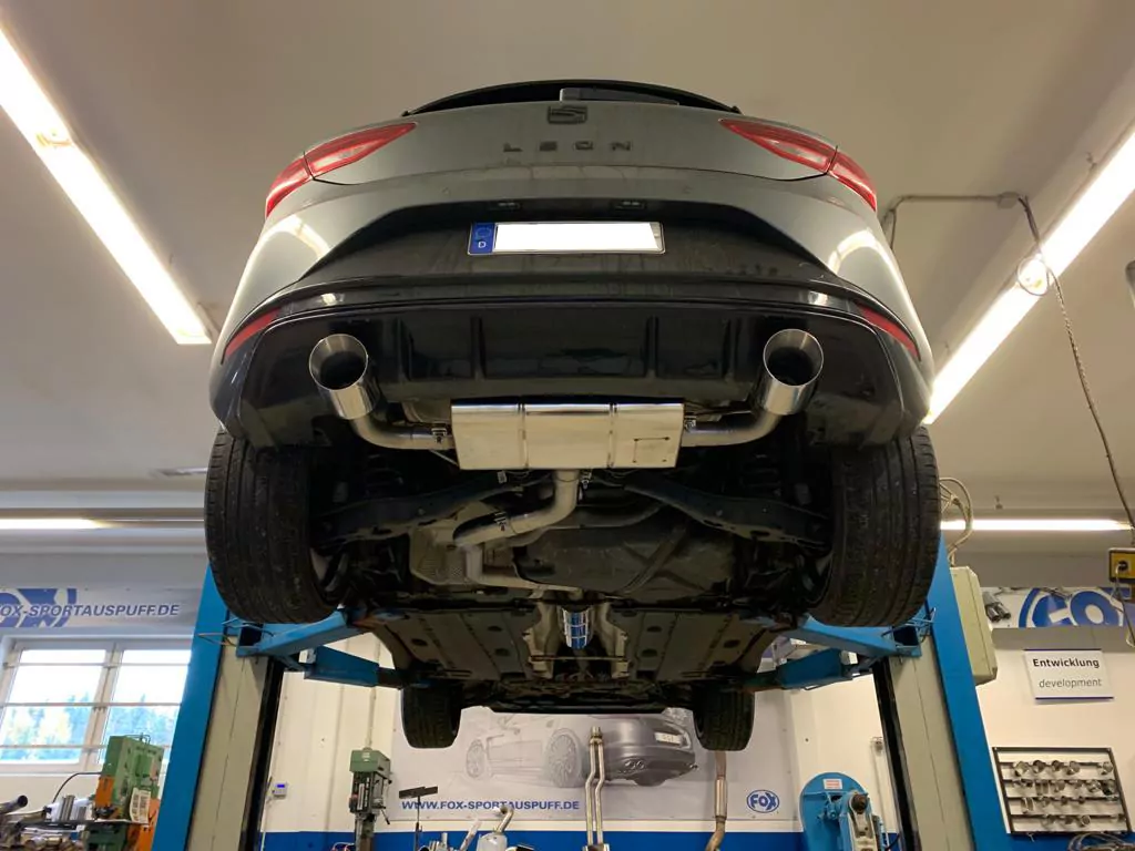 Seat Leon 5F - Einzelradaufhängung  Endschalldämpfer Ausgang rechts/links - 1x100 Typ 25 rechts/links passend für Rieger Stoßstange