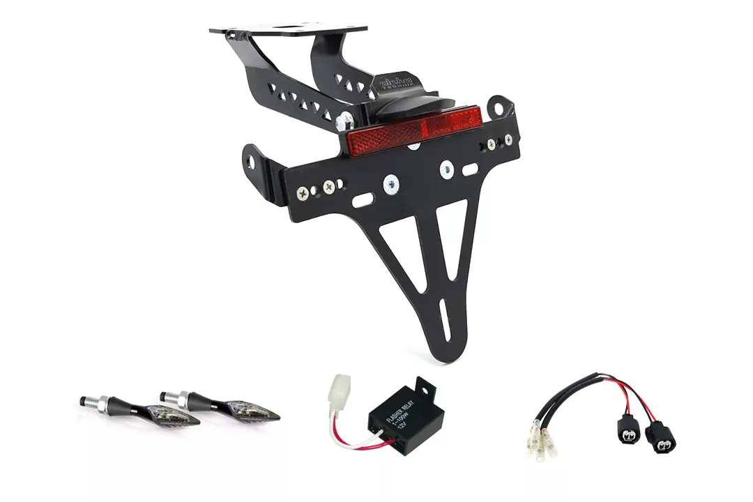 alpha Technik Kennzeichenhalter-Blinker-Kit X-LED für Kawasaki Z900 ab Modelljahr 2020- (Hinten)