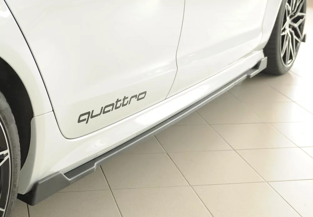 Rieger Seitenschweller rechts ansatz (2-tlg.) matt schwarz für Audi A6 S6 (4G/C7) Lim. 09.14- (ab Facelift)