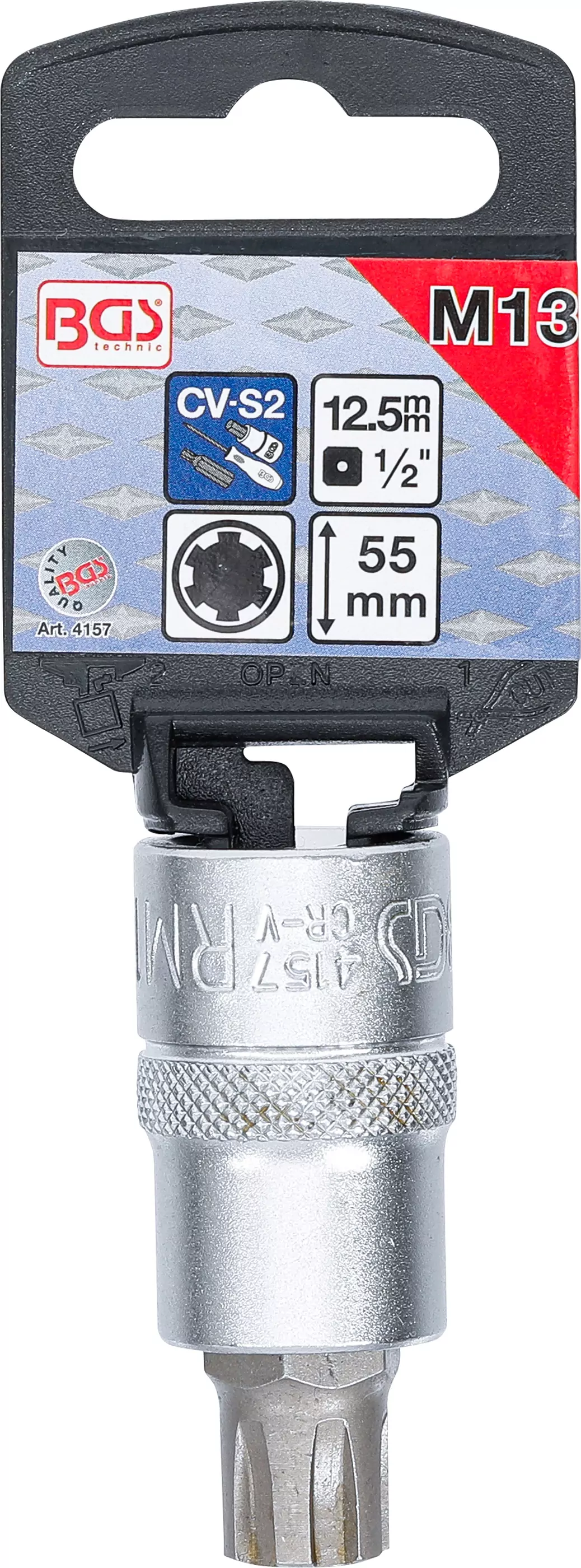 Bit-Einsatz | Antrieb Innenvierkant 12,5 mm (1/2") | Keil-Profil (für RIBE) M13