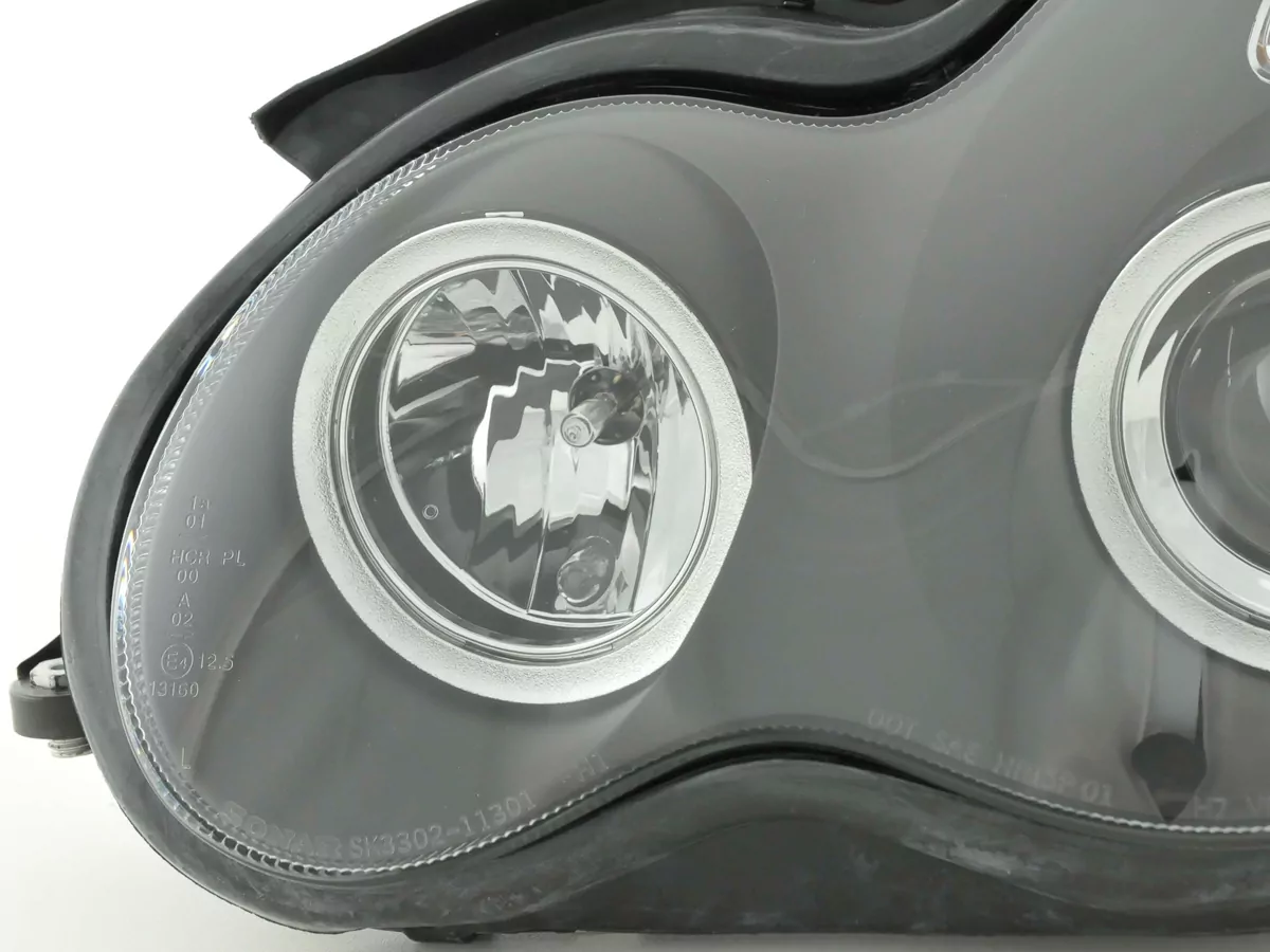 Scheinwerfer Set Mercedes C-Klasse Typ W203 Bj. 00-07 schwarz