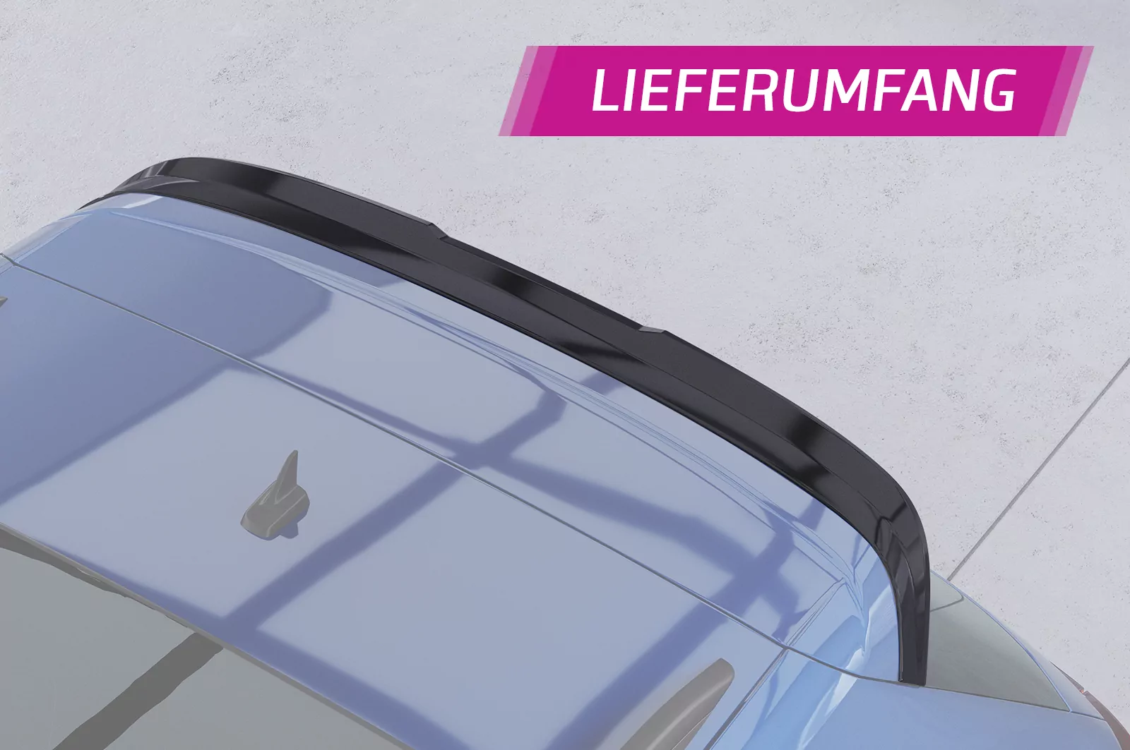 Heckflügel mit ABE für VW VW Tiguan II (Typ AD1) R / R-Line HF783 Schwarz Strukturiert