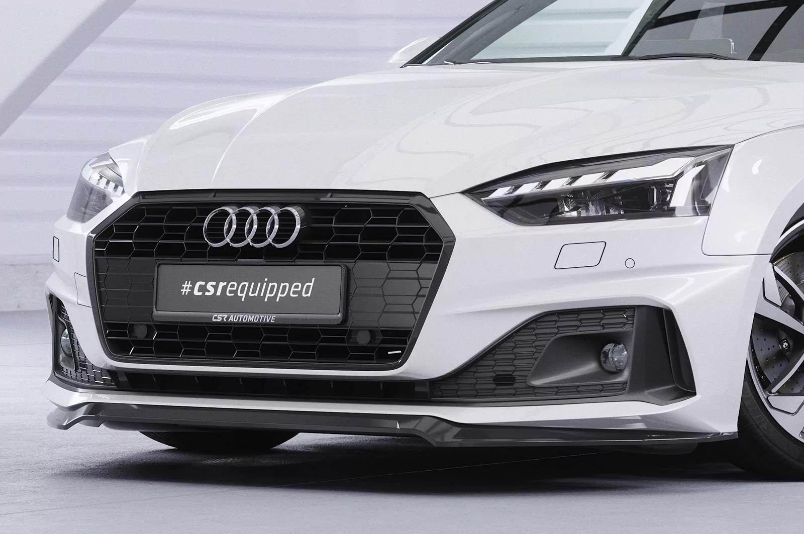 Cup-Spoilerlippe mit ABE für Audi A5 F5 Basis / Advanced CSL562 Schwarz Strukturiert