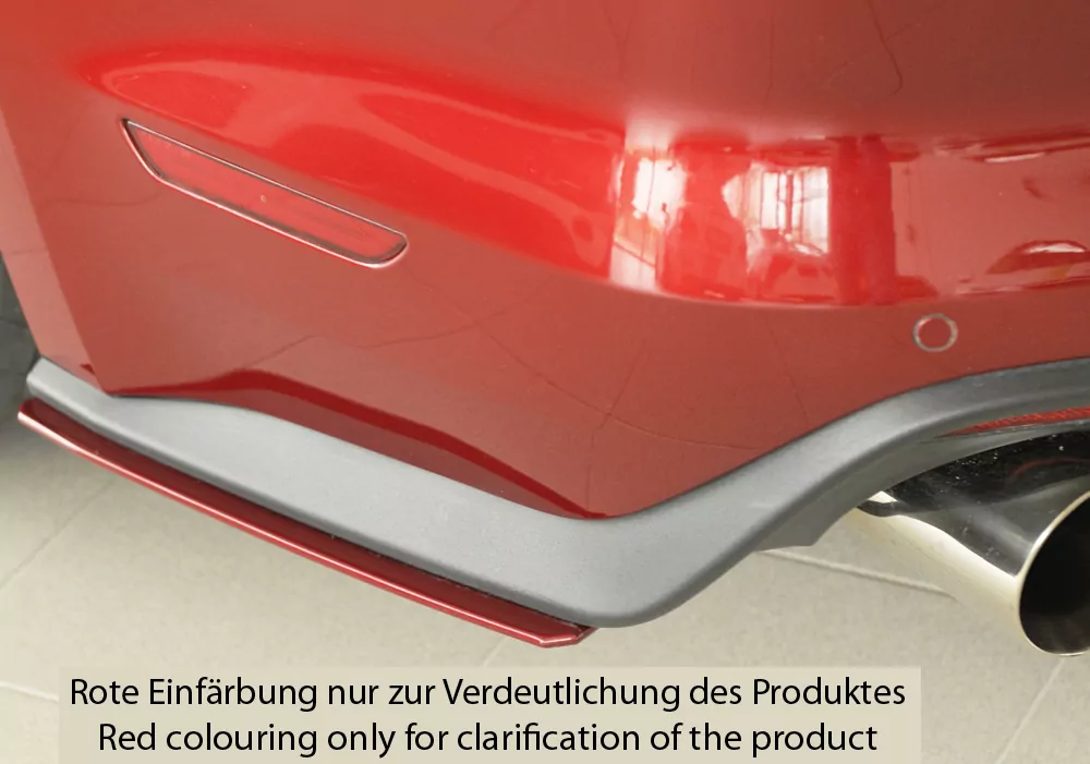 Rieger Heckschürzenansatz seitlich links für Ford Mustang 6 (LAE) | Coupé 11.14-07.17 (bis Facelift) für orig. GT-Heckschürze      in Vorbereitung !