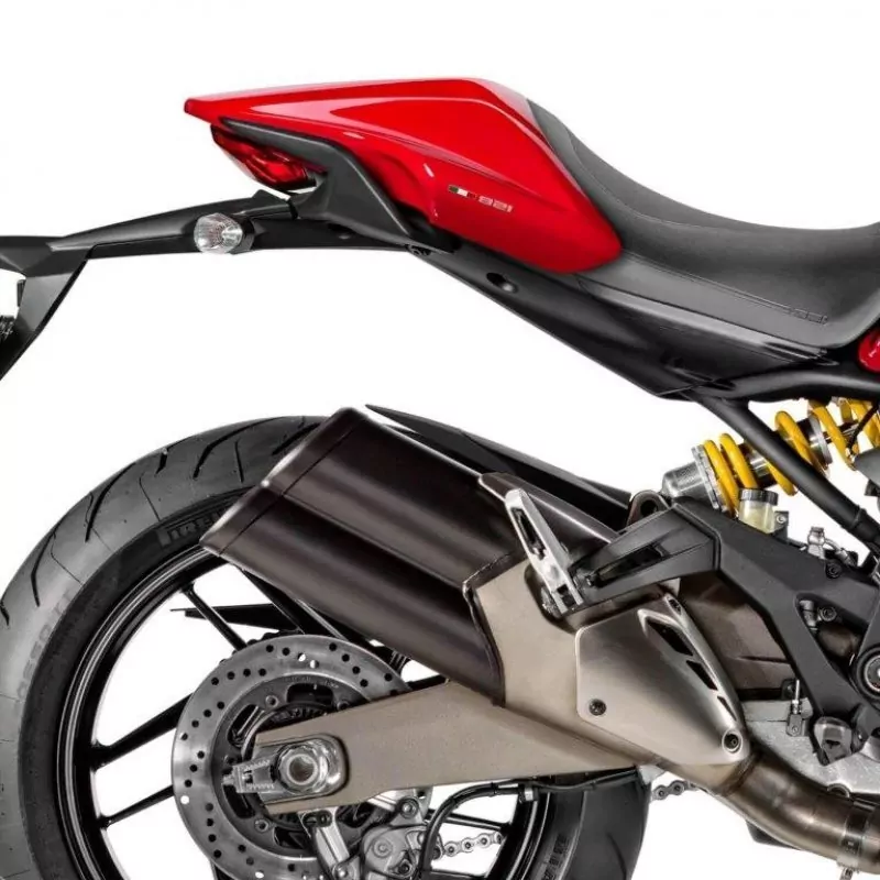 Pyramid Hinterradabdeckung Verlängerung Schwarz Matt Ducati Monster 821 2014-