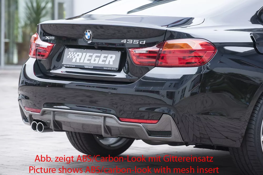 Rieger Heckeinsatz für BMW 4er F36  (3C) | Gran Coupé (5-tür.) 07.15- (ab Facelift) LCI nur für M-Paket-Heckschürze