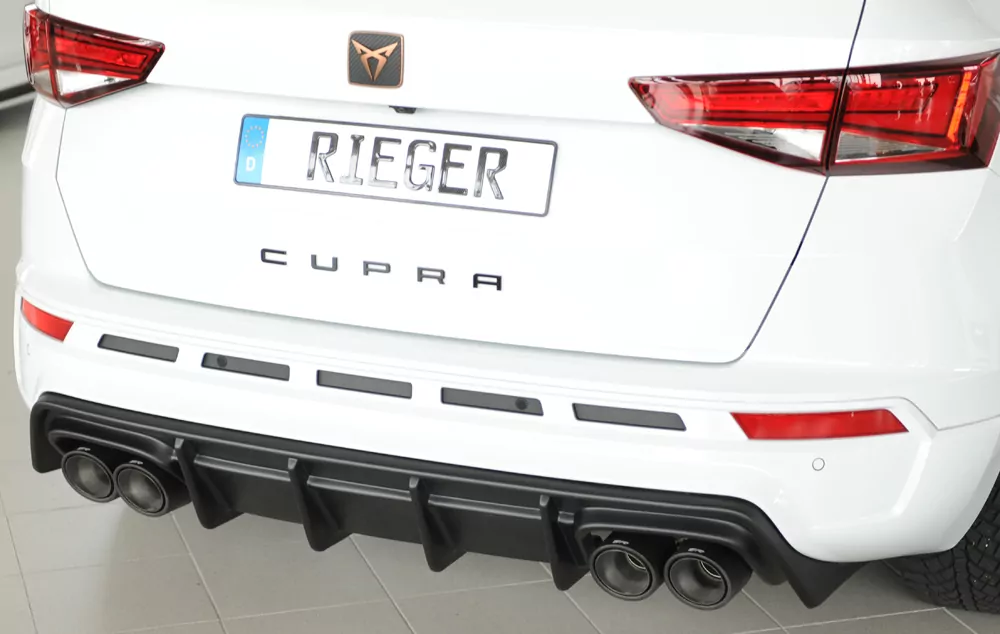 Rieger Heckeinsatz matt schwarz für Seat Ateca Cupra (5FP)  08.20- (ab Facelift)