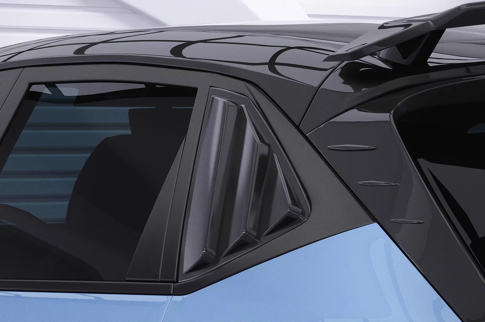 Seitenscheibenblenden für Hyundai I20 (BC3) SSB030 Schwarz Strukturiert