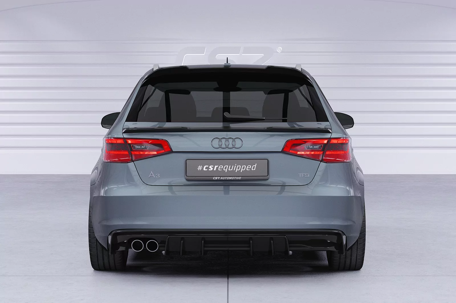 Heckflügel mit ABE für Audi A3 8V HF156 Schwarz Strukturiert