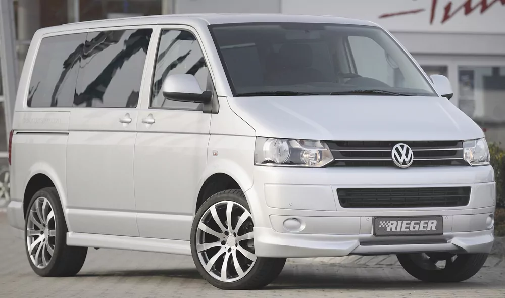 Rieger Spoilerlippe für VW T5 Bus |  09.09- (ab Facelift) für alle Modelle mit Multivan-/Caravellefront