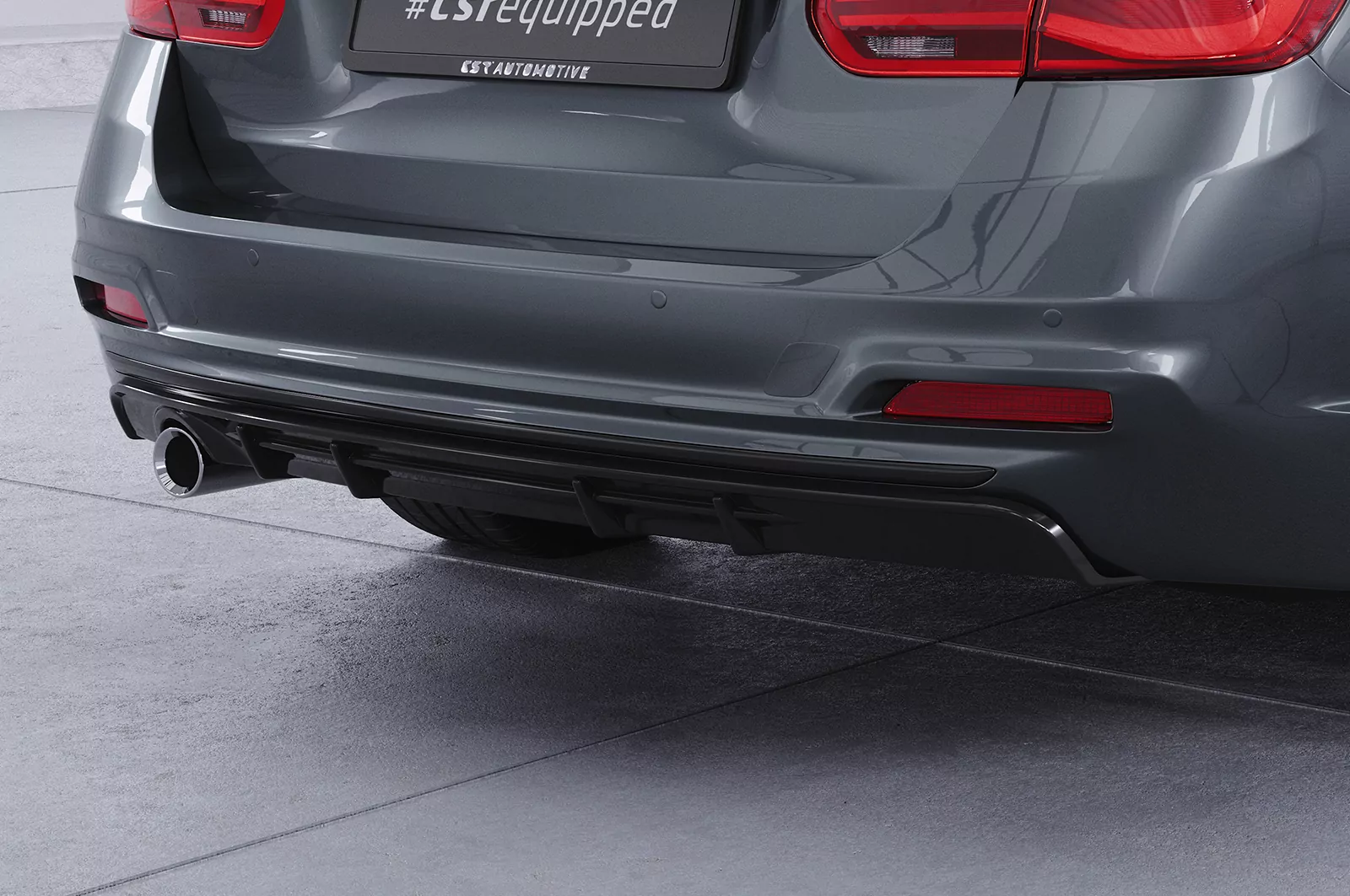 Heckansatz für BMW 3er F31 Touring LCI HA287 Schwarz Strukturiert