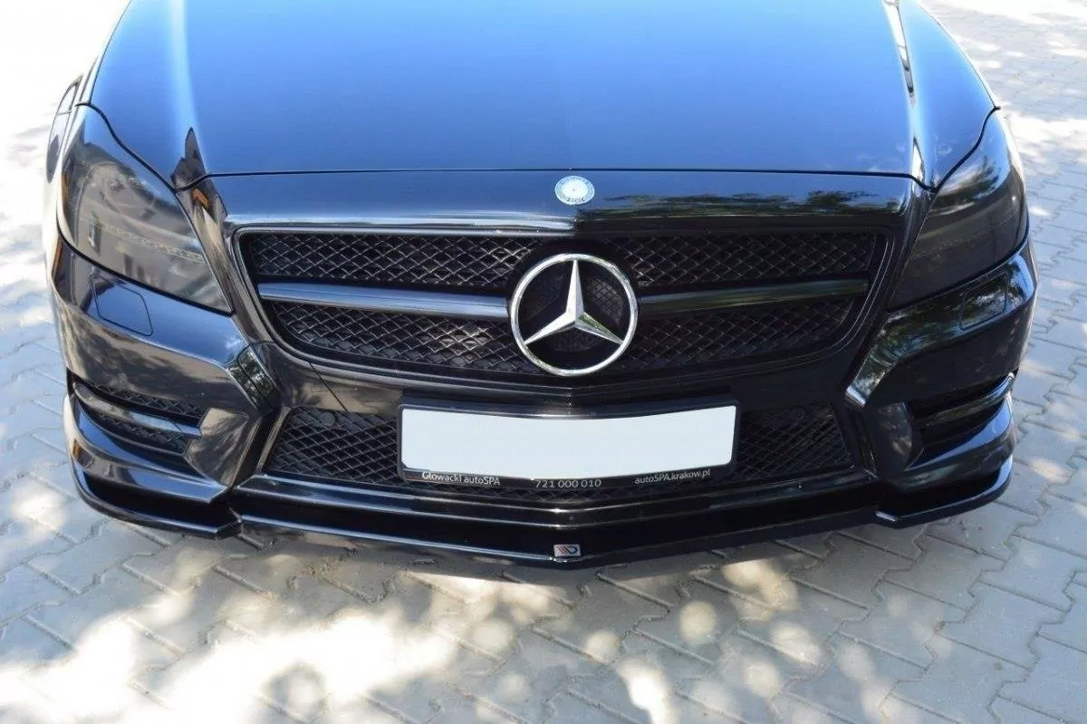 Front Ansatz Passend Für Passend Für MERCEDES CLS C218 AMG LINE Schwarz Hochglanz Schwarz Hochglanz