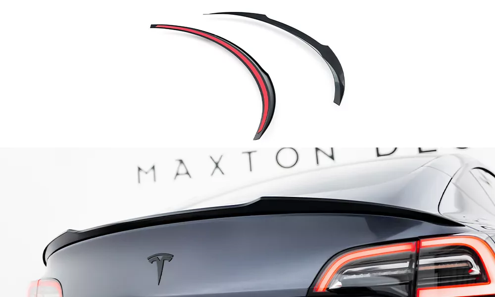 Spoiler CAP Passend Für Passend Für Tesla Model 3 Schwarz Hochglanz Schwarz Hochglanz