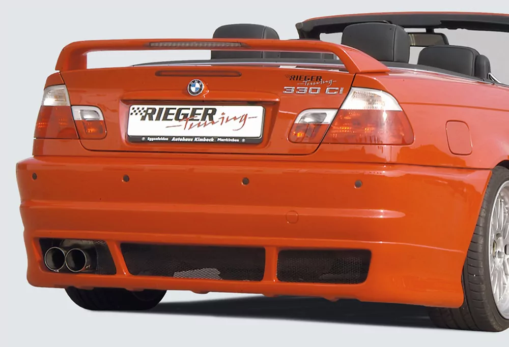 Rieger Heckschürze M3-Look für BMW 3er E46 - Cabrio 02.98-12.01 (bis Facelift) carbon optik