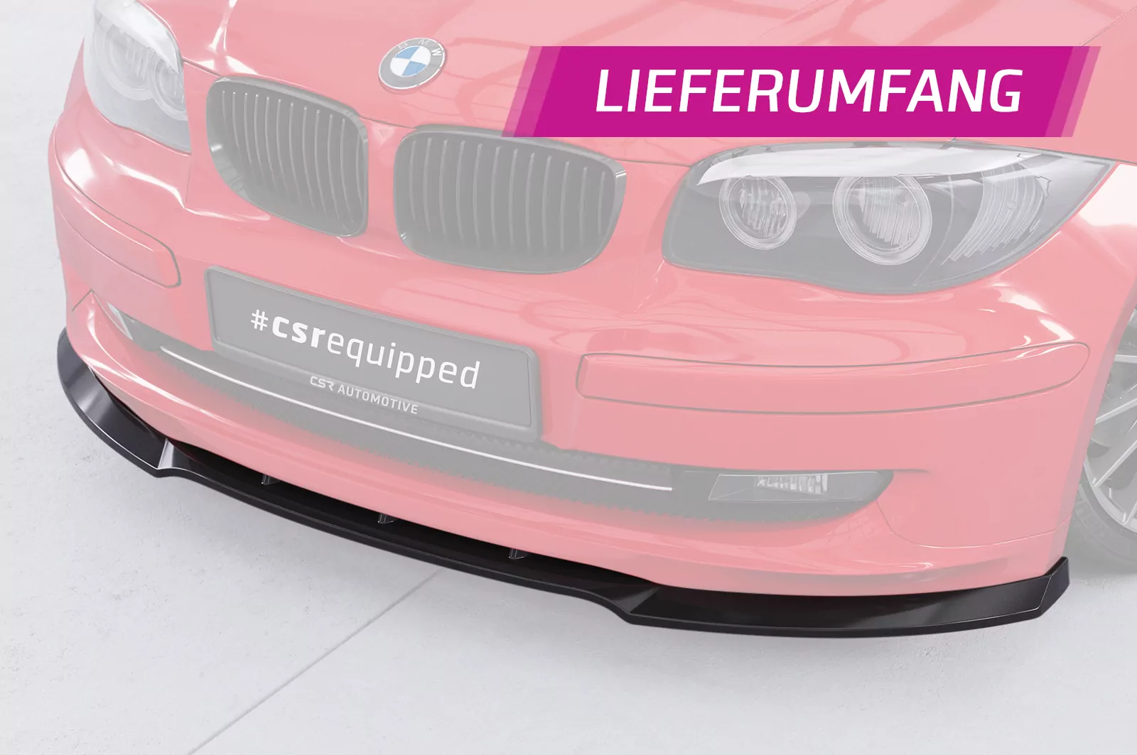 Cup-Spoilerlippe mit ABE für BMW 1er E81 / E87 CSL841 Schwarz Strukturiert