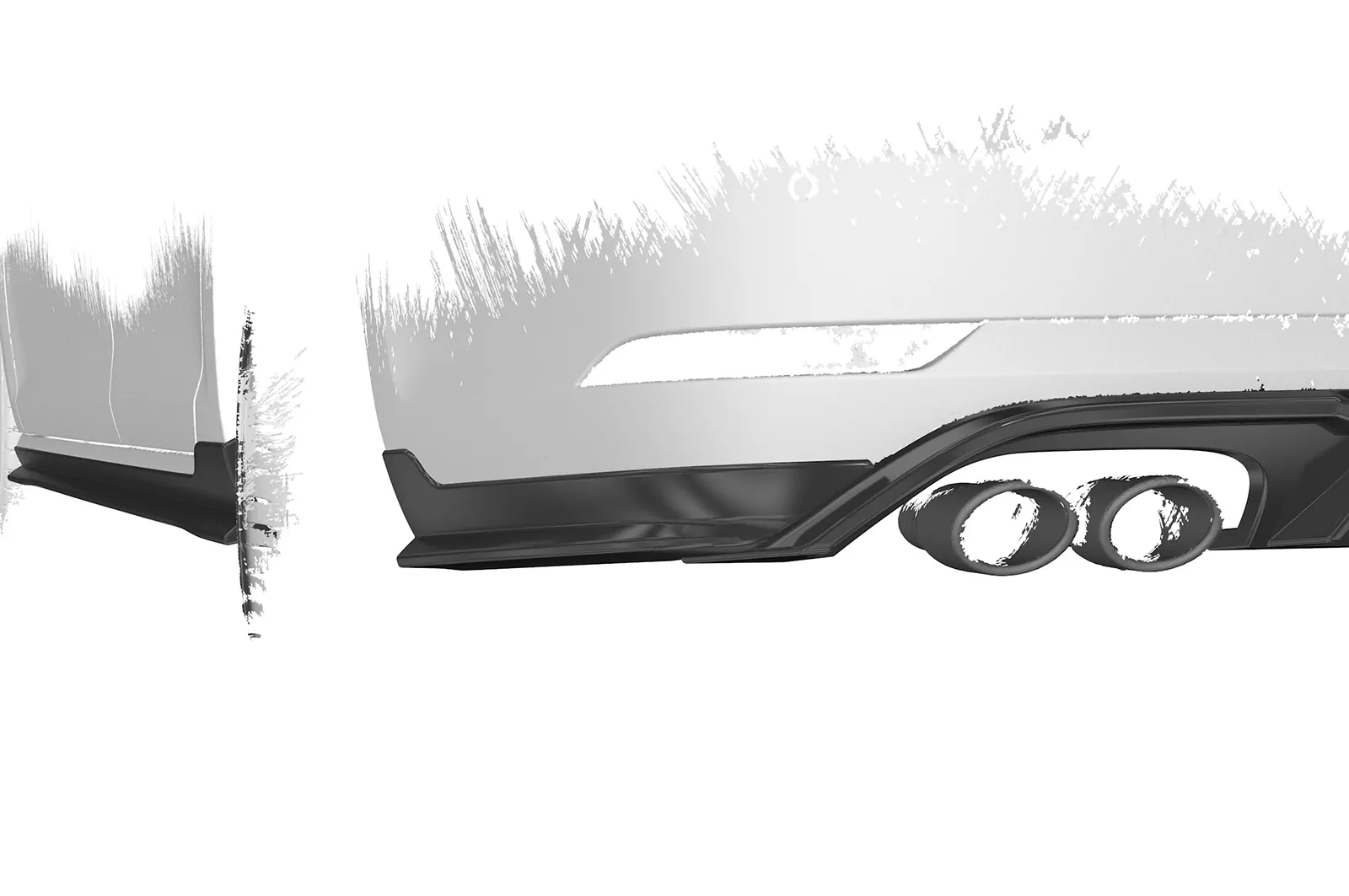 Heckansatz für VW Golf 7 Variant HA295 Schwarz Strukturiert