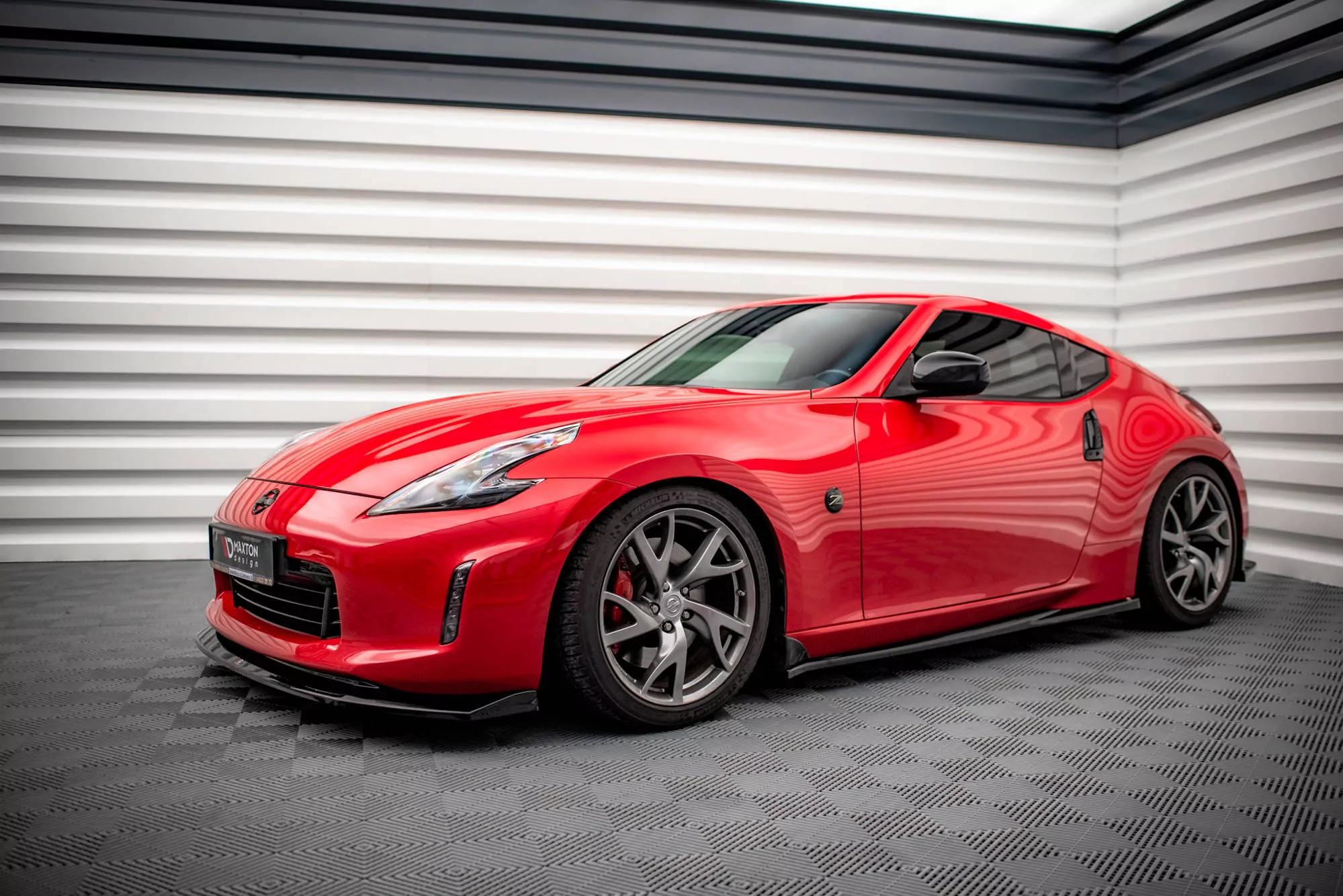 Seitenschweller Ansatz Für V.2 Für Nissan 370Z  Schwarz Hochglanz