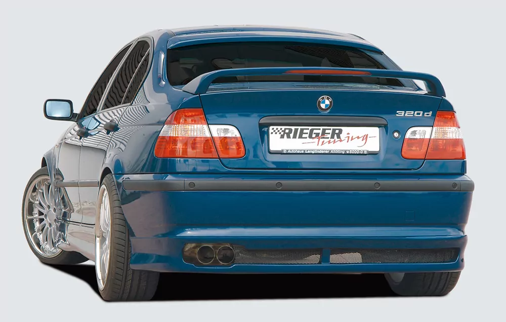 Rieger Heckansatz für BMW 3er E46 | Lim. 02.02- (ab Facelift) Bei Dieselmodellen gerade Endrohre verwenden!