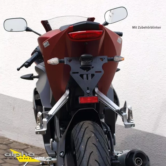 alpha Technik Kennzeichenhalter Yamaha YZF-R125; Typ RE11; Modelljahr 2014-