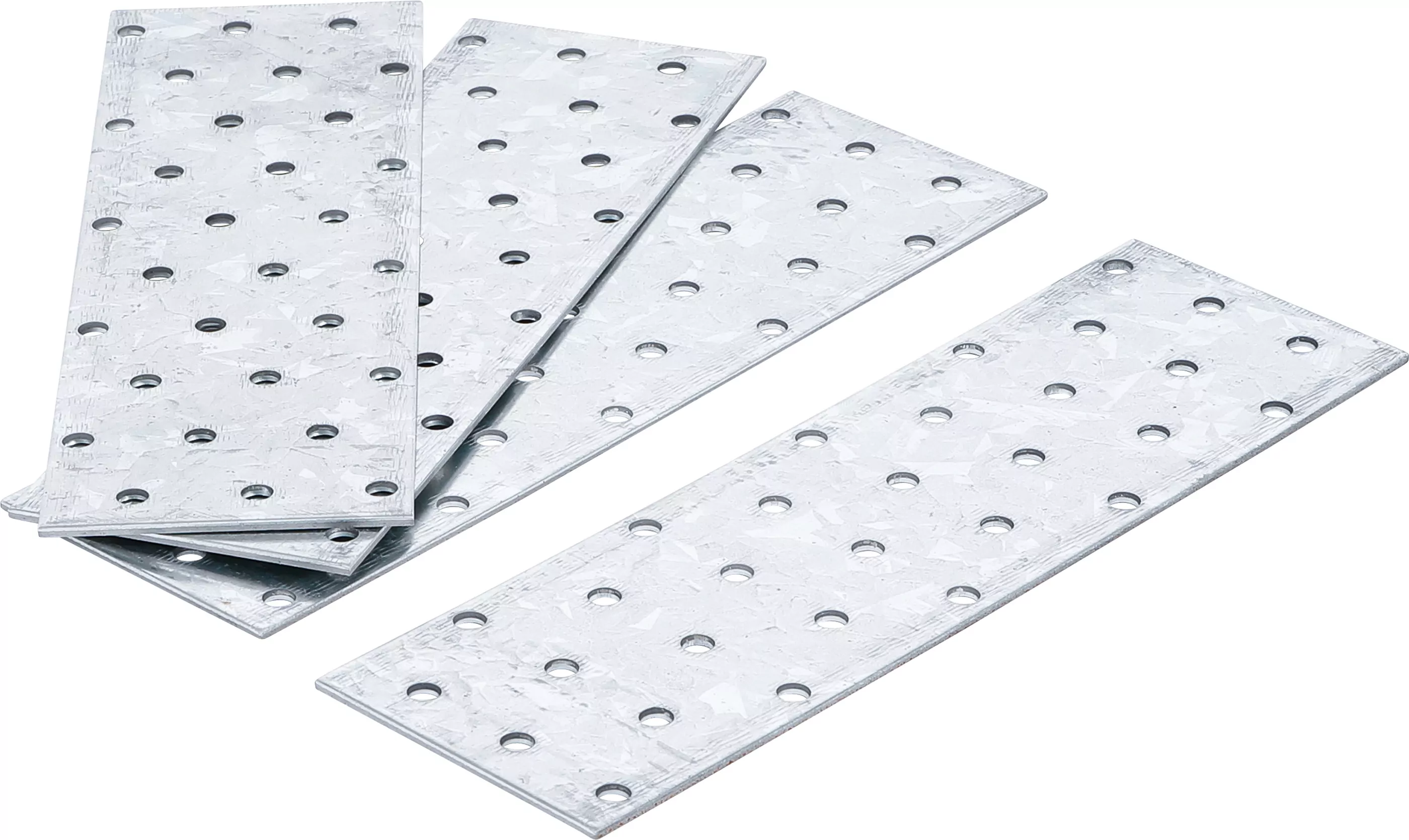 Stahl-Lochplatten-Satz | 200 x 60 x 2 mm | 4-tlg.