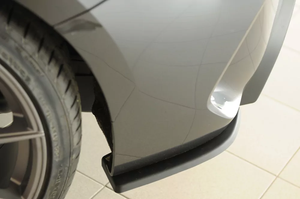 Rieger Heckschürzenansatz seitlich links matt schwarz für BMW 1er F40  (F1H) Schrägheck / 4-tür. 07.19-