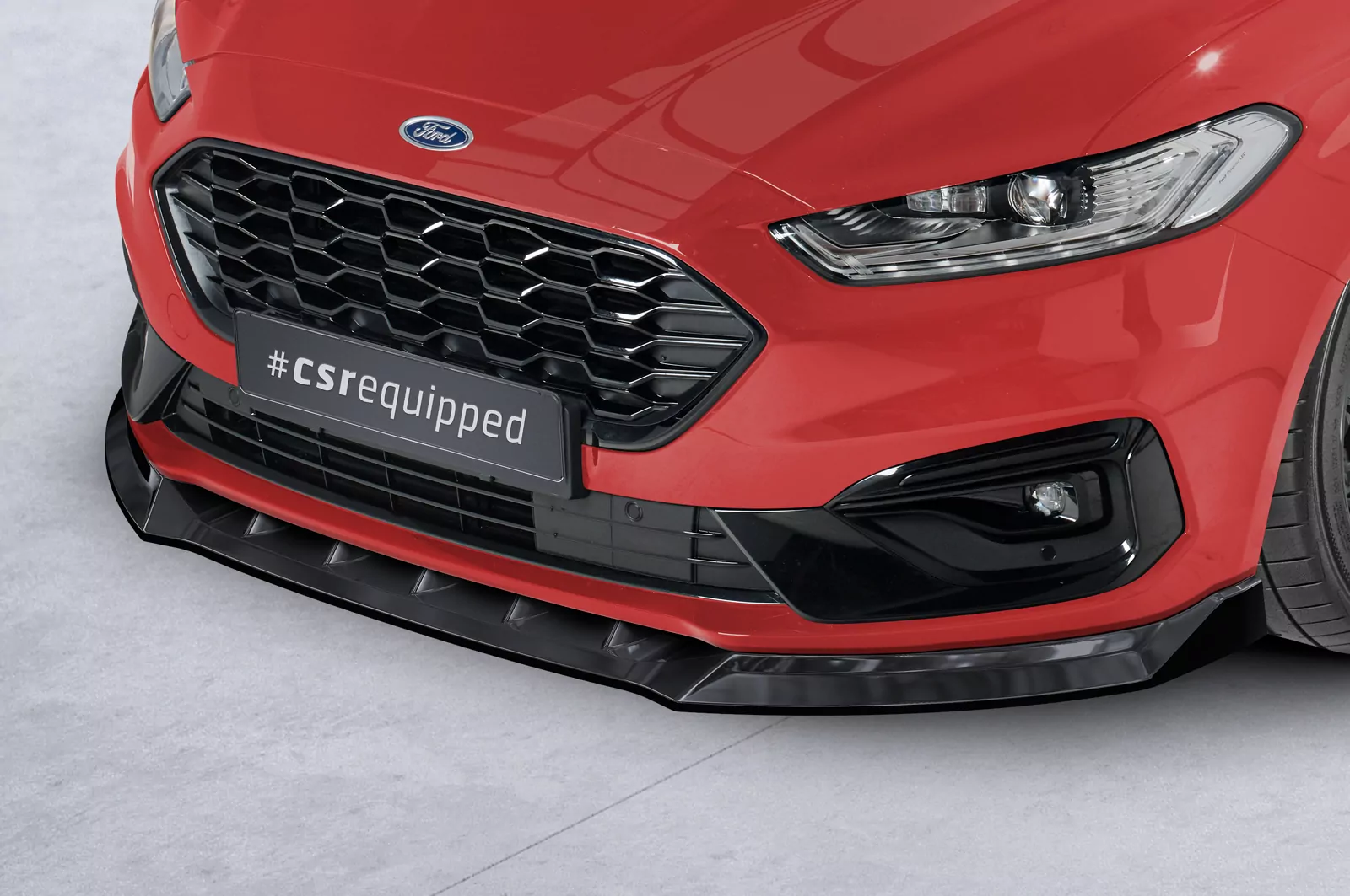 Cup-Spoilerlippe mit ABE für Ford Mondeo MK5 BA7 Turnier ST-Line CSL629 Schwarz Strukturiert