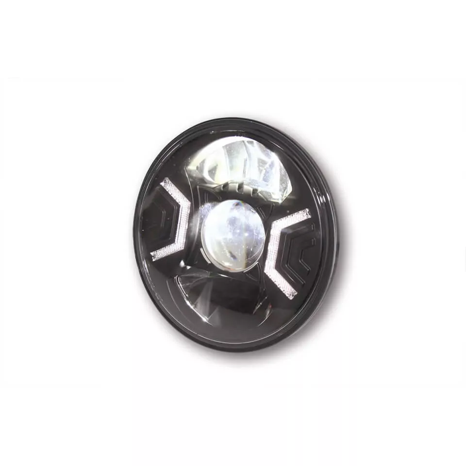 HIGHSIDER pro 7 Zoll Hauptscheinwerfereinsatz Typ 2 LED Schwarz E-Geprüft (1Stck)
