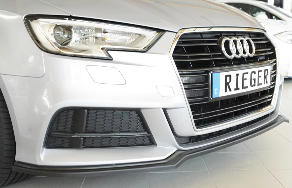Rieger Spoilerschwert für Audi A3 S3 (8V) | 5-tür. (Sportback 8VA) 09.16- (ab Facelift) für orig. S-Line Frontschürze